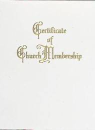 Traditional Steel-Engraved Church Membership Certificate