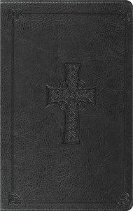 ESV Thinline Bible, Trutone, Charcoal, Celtic Cross Design