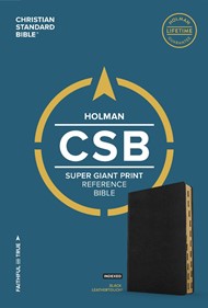 CSB Super Giant Print Reference Bible, Black, Indexed