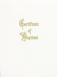 Traditional Steel-Engraved Child Baptism Certificate (Pkg of