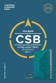 CSB Super Giant Print Reference Bible, Teal, Indexed