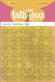 Gold Foil Stars - Faith That Sticks Stickers