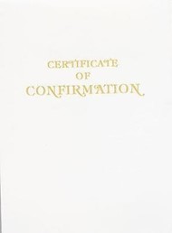 Contemporary Steel-Engraved Confirmation Certificate (Pkg of