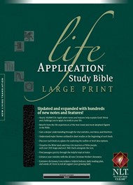 NLT Life Application Study Bible Large Print, Black, Indexed