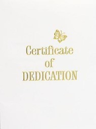 Contemporary Steel-Engraved Baby Dedication Certificate