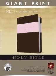 NLT Holy Bible, Giant Print, Pink/Brown, Indexed