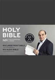 Niv David Suchet Audio And Large Print Leather Bible Gift Ed