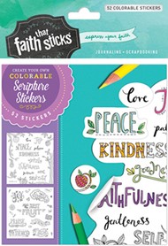 Galatians 5:22-23 Colorable Stickers