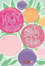NKJV Illustrated Study Bible For Kids, Flower Hardcover