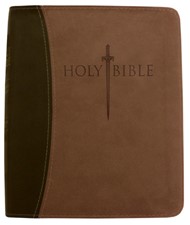 Kjver Thinline Bible/Large Print-Dark Brown/Light Brown