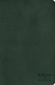 NVI Biblia del Pescador letra grande, verde símil piel