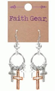 Faith Gear Women's Earrings - Mixed Crosses
