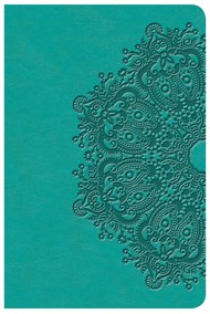 KJV Large Print Compact Reference Bible, Teal LeatherTouch