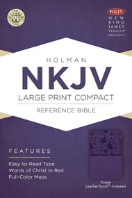 NKJV Large Print Compact Reference Bible, Purple