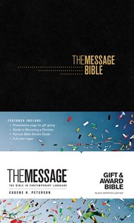 Message Gift and Award Bible, Black