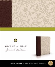 NKJV Journal Edition: Imitation Leather, Brown/Cream