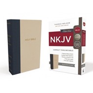 NKJV Thinline Bible, Compact, Blue/Tan, Red Letter Ed.