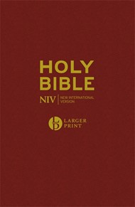 NIV Larger Print Bible, Burgundy