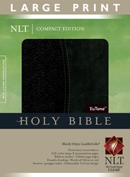 NLT Compact Edition Bible Large Print, Black/Onyx, Indexed