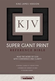 KJV Super Giant Print Reference Bible, Black, Indexed