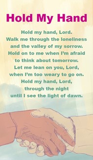 Hold My Hand Prayer Card