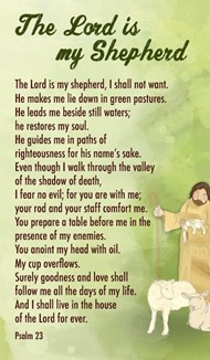 Lord is My Shepherd Prayer Card