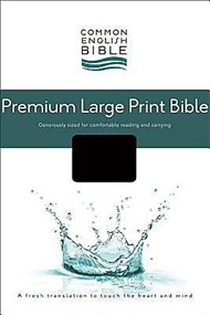CEB Common English Premium Large Print Bible, Decotone Black