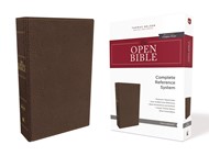 NKJV Open Bible, Brown, Red Letter Edition, Comfort Print