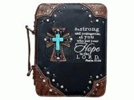 Fashion Bible Cover Cross/Hope Black