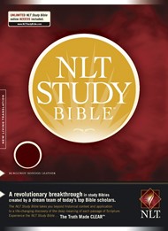 NLT Study Bible, Thumb Index, Burgundy