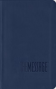 Message Compact Bible: Mid Blue Leather Look
