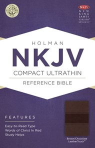 NKJV Compact Ultrathin Bible, Brown/Chocolate Leathertouch