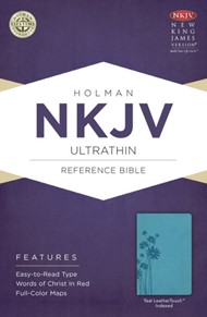 NKJV Ultrathin Reference Bible, Teal Leathertouch Indexed