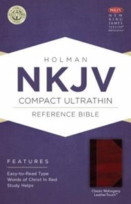 NKJV Compact Ultrathin Bible, Classic Mahogany Leathertouch