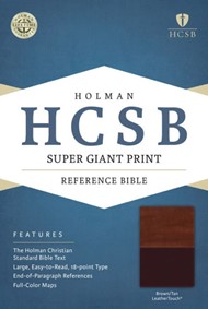 HCSB Super Giant Print Reference Bible, Brown/Tan