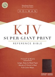 KJV Super Giant Print Reference Bible, Burgundy