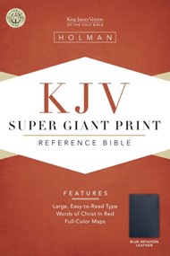 KJV Super Giant Print Reference Bible, Blue