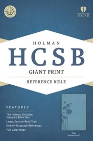 HCSB Giant Print Reference Bible, Teal Leathertouch