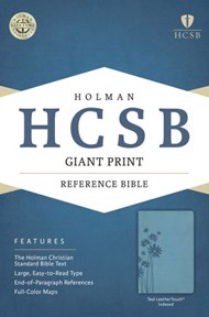 HCSB Giant Print Reference Bible, Teal Leathertouch Indexed