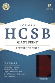 HCSB Giant Print Reference Bible, Classic Mahogany