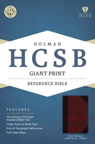 HCSB Giant Print Reference Bible, Classic Mahogany