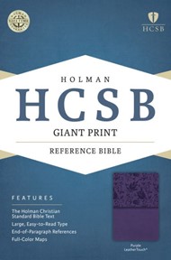 HCSB Giant Print Reference Bible, Purple Leathertouch