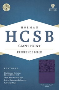 HCSB Giant Print Reference Bible, Purple, Indexed