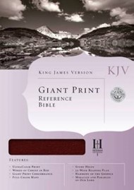 KJV Giant Print Reference Bible, Burgundy Bonded Leather