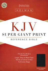 KJV Super Giant Print Reference Bible, Black Leather