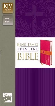 KJV Trimline Bible, Pink/Orange