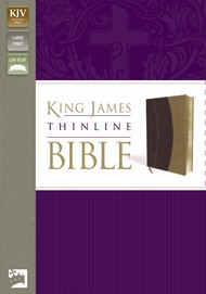 KJV Thinline Bible, Burgundy/Tan, Large Print, Red Letter Ed