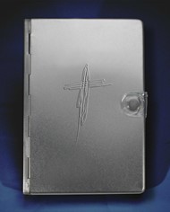 NLT Metal Bible: Silver Cross