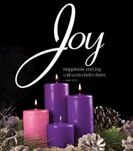 Joy Advent Candle Sunday 3 Bulletin, Large (Pkg of 50)