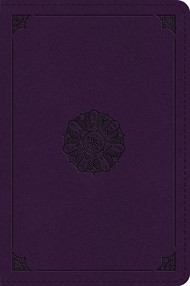 ESV Large Print Bible, Lavender, Emblem Design